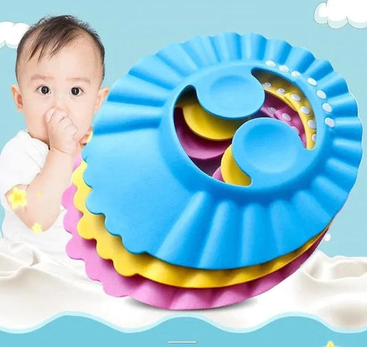 Visière chapeau pour douche bébé I ShampooCap™ - BébéGrandit